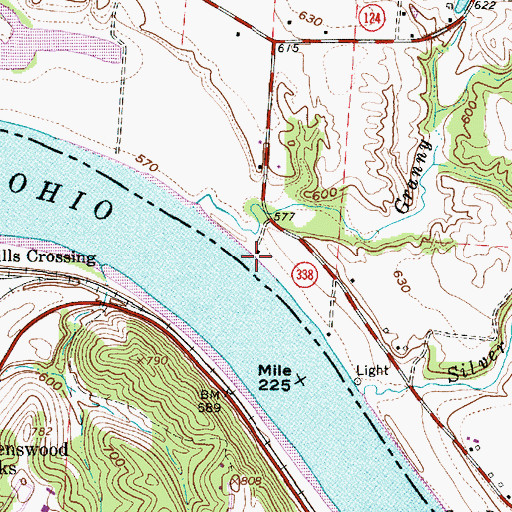 Topographic Map of Rouses Landing, OH