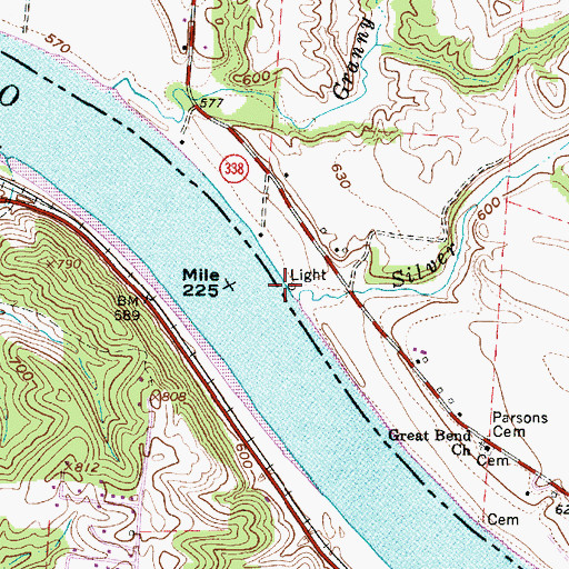 Topographic Map of James Hall Landing, OH