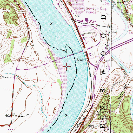 Topographic Map of Sand Creek Bar, OH