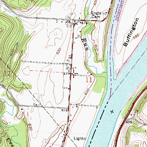 Topographic Map of Adams School (historical), OH