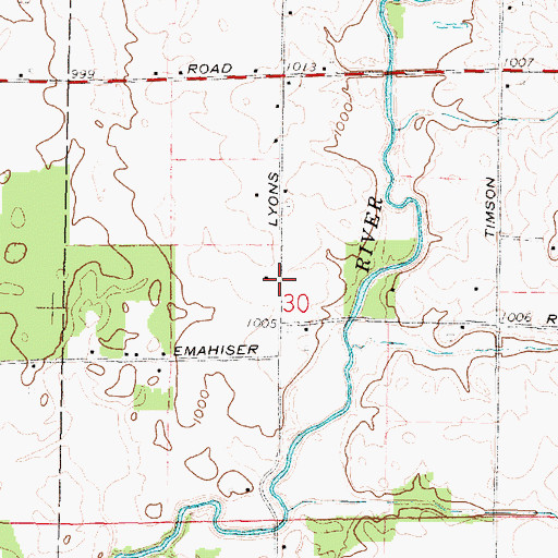 Topographic Map of Stringtown School (historical), OH