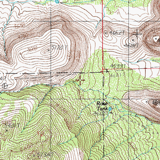Topographic Map of Rose Canyon, AZ