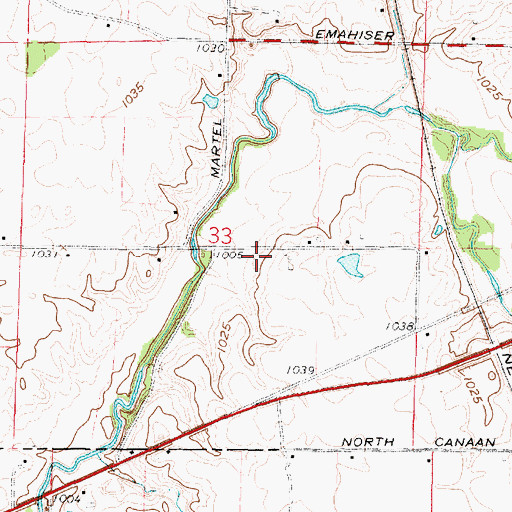 Topographic Map of Douce School (historical), OH