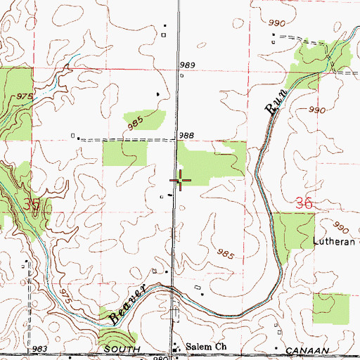 Topographic Map of Gable School (historical), OH