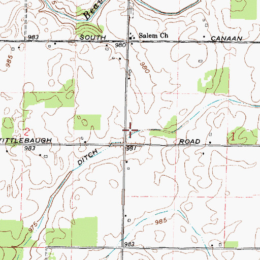 Topographic Map of Klinefelter School (historical), OH