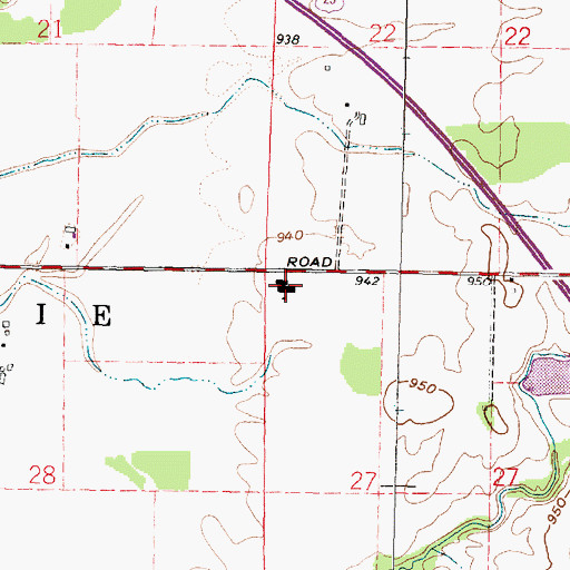 Topographic Map of Grand Prairie Elementary School, OH