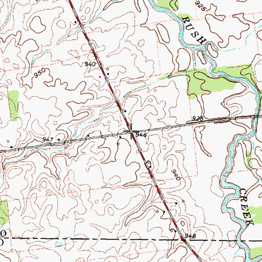 Topographic Map of Bell Corners, OH