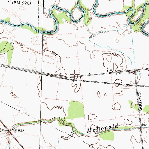 Topographic Map of Jones School (historical), OH