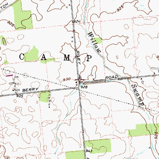 Topographic Map of Glenview School (historical), OH