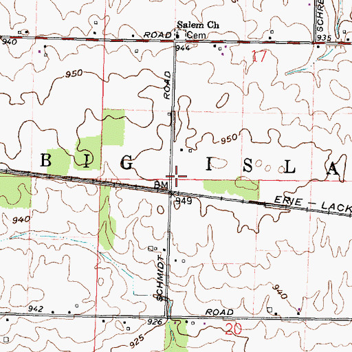 Topographic Map of Moran School (historical), OH