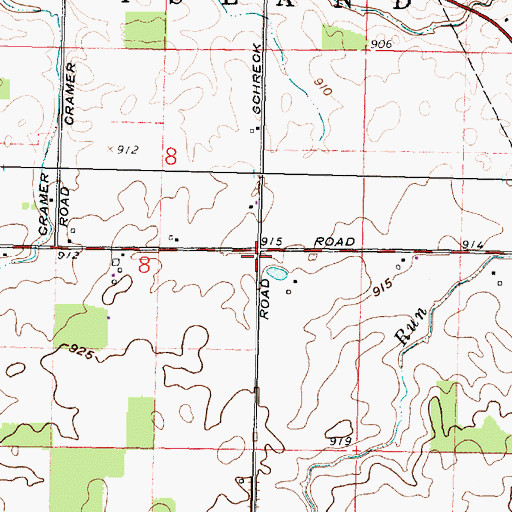Topographic Map of Wildcat School (historical), OH