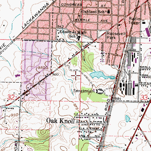 Topographic Map of Sawyer-Ludwig Park, OH