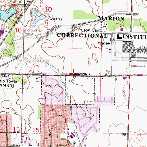 Topographic Map of Fair Park Elementary School, OH