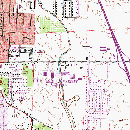 Topographic Map of Forum Shopping Center, OH