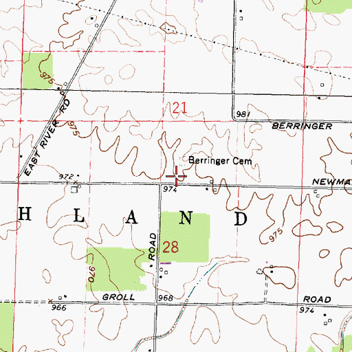 Topographic Map of Saint James Church (historical), OH