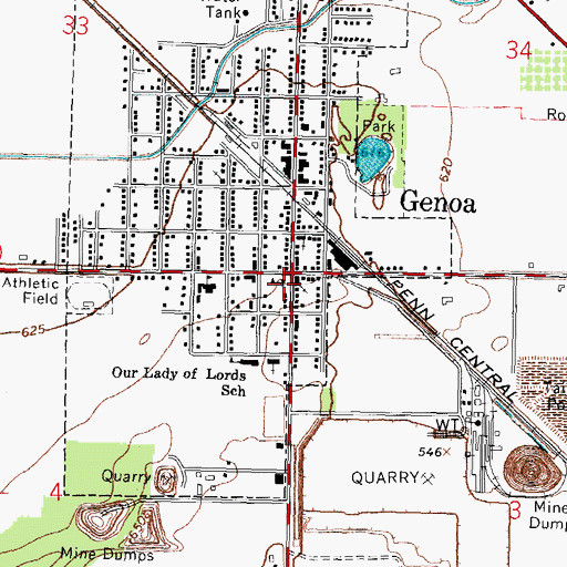 Topographic Map of Camper Elementary School, OH