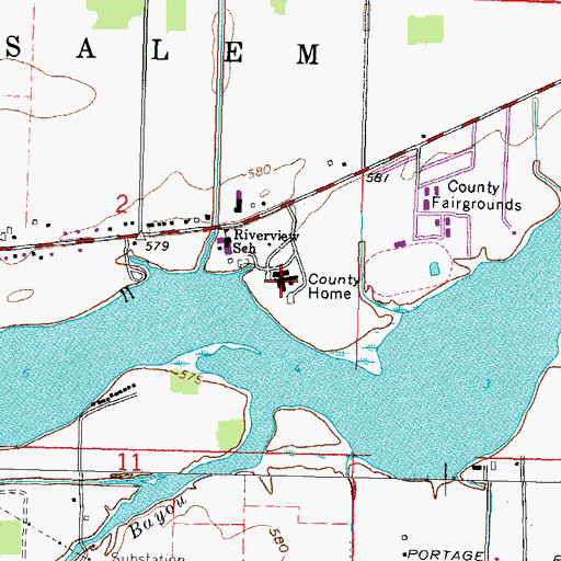 Topographic Map of Ottawa County Nursing Home, OH