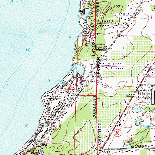 Topographic Map of Kenykirk Harbor, OH