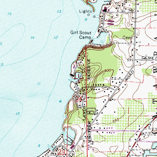 Topographic Map of The Colony Club Harbor, OH