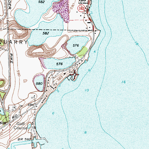 Topographic Map of Marblehead Marina, OH