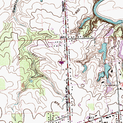 Topographic Map of Maplelick Elementary School, OH