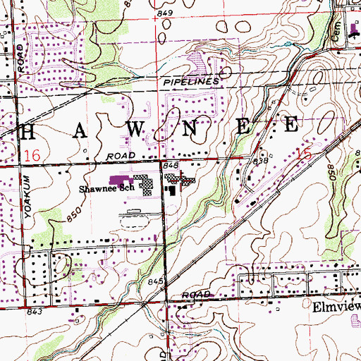 Topographic Map of Apollo Joint Vocational School, OH