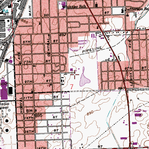 Topographic Map of Foundry Park, OH