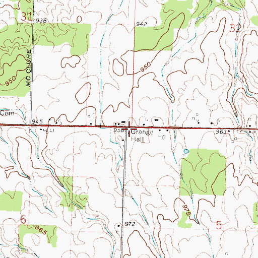 Topographic Map of Blair School (historical), OH