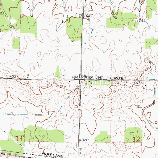 Topographic Map of Ridge School (historical), OH