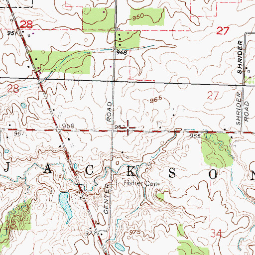 Topographic Map of Fisher School (historical), OH
