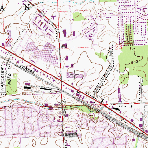 Topographic Map of Lima Plaza Shopping Center, OH