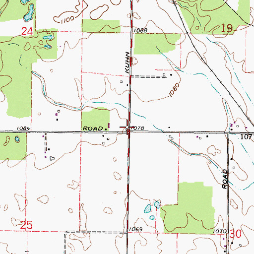 Topographic Map of Hazel Brush School (historical), OH