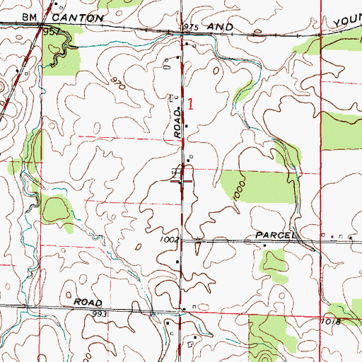 Topographic Map of School Number 4 (historical), OH