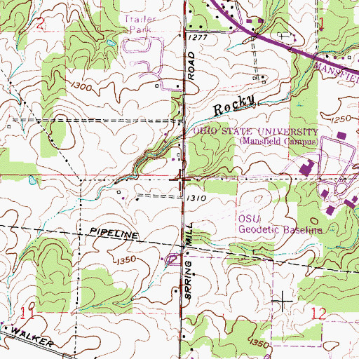 Topographic Map of School Number 1 (historical), OH