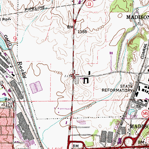 Topographic Map of Spring Grove (historical), OH