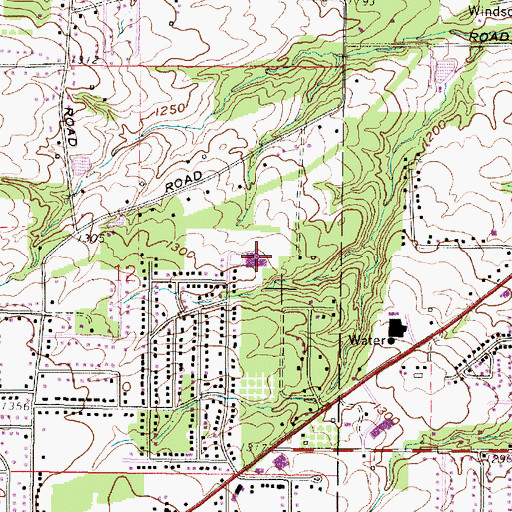 Topographic Map of Eastview Elementary School, OH