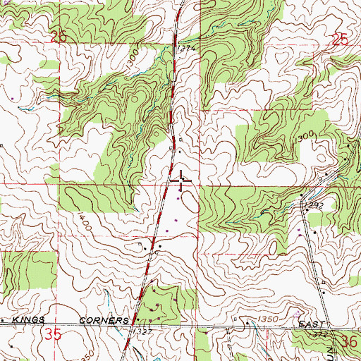 Topographic Map of Vine Hill School (historical), OH