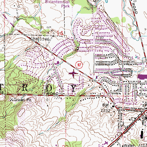 Topographic Map of Western Elementary School, OH