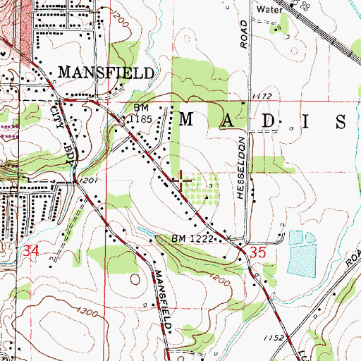 Topographic Map of Maple Grove School (historical), OH