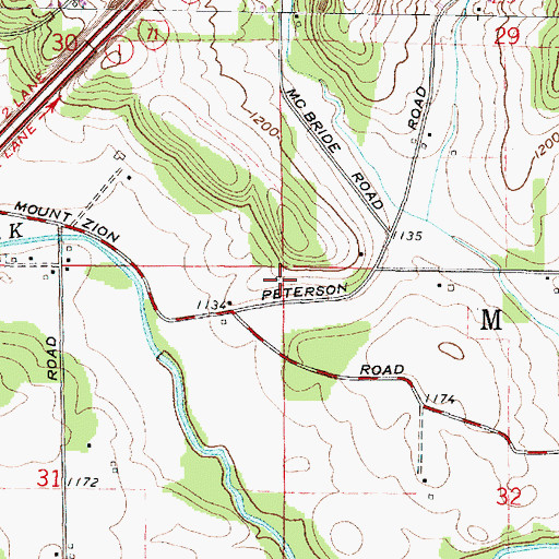 Topographic Map of Saint James School (historical), OH