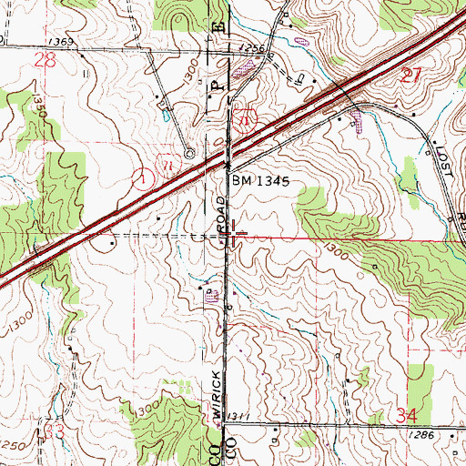 Topographic Map of Rheinhart School (historical), OH
