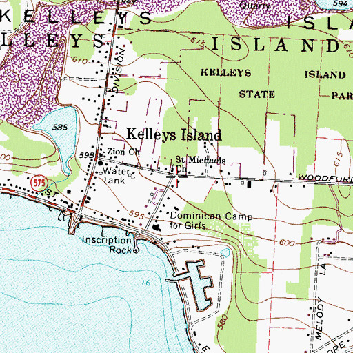 Topographic Map of Saint Michael School (historical), OH