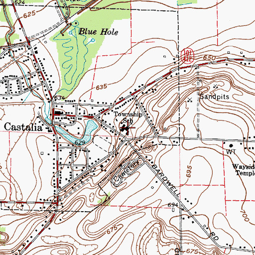 Topographic Map of Margaretta High School, OH