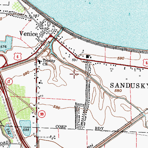 Topographic Map of Venice Heights Elementary School, OH
