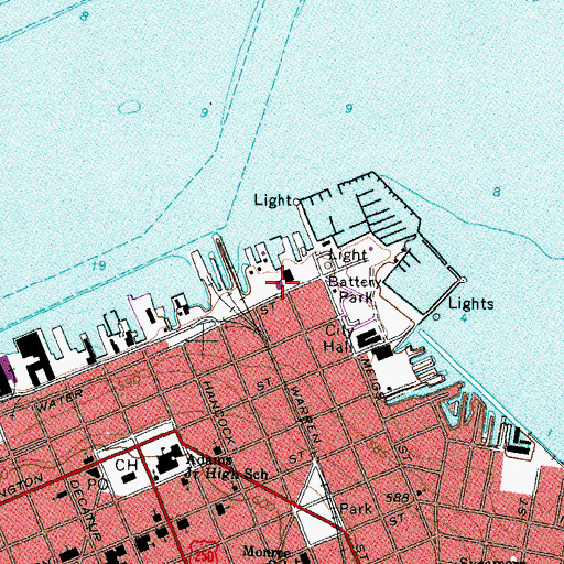 Topographic Map of Sandusky Yacht Club, OH