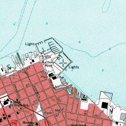 Topographic Map of Sadler Sailing Basin, OH