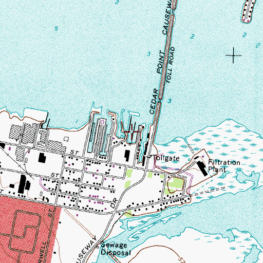 Topographic Map of Venetian Marina, OH