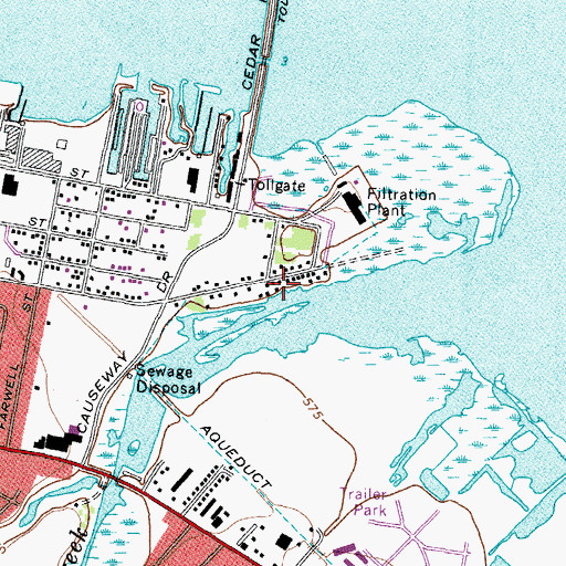 Topographic Map of Holiday Marina, OH