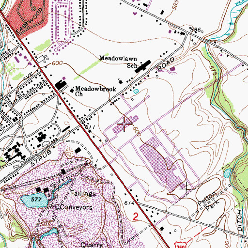 Topographic Map of Sanmarco Plaza Shopping Center, OH