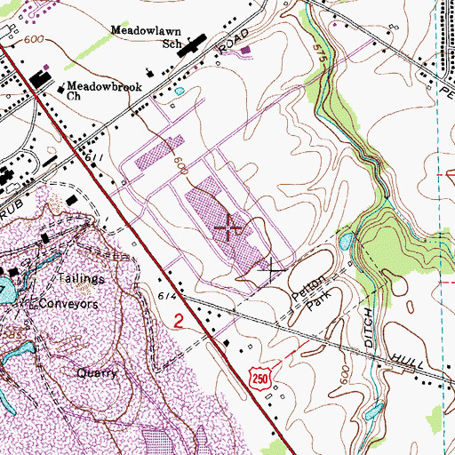 Topographic Map of Sandusky Mall Shopping Center, OH